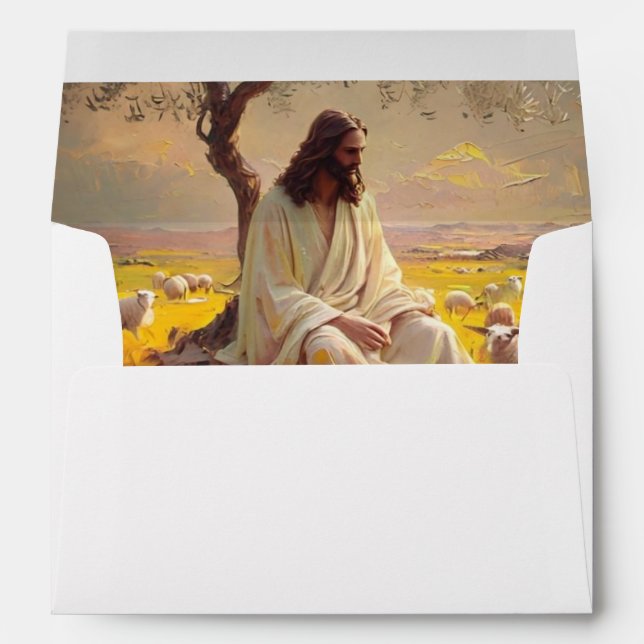 Jesus Christ Religious Easter Catholic  Envelope (Back (Bottom))
