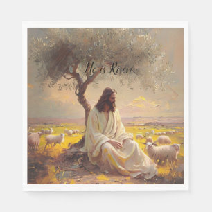 Jesus Christ Religious Easter Catholic  Napkin