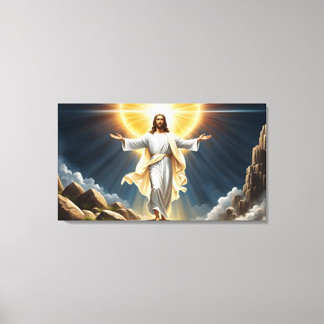 Jesus Christ resurrection  Canvas Print (Front)