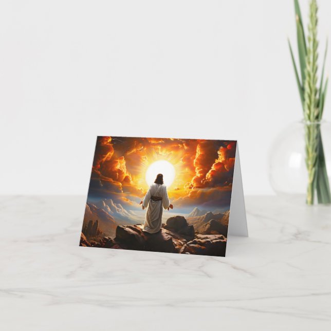 Jesus Christ resurrection  Holiday Card (Front)