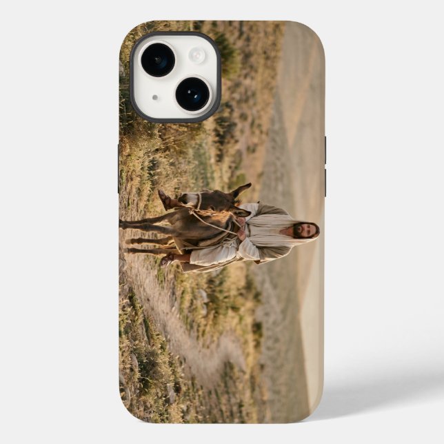 Jesus Christ Riding a Donkey Christian iPhone Case (Back)