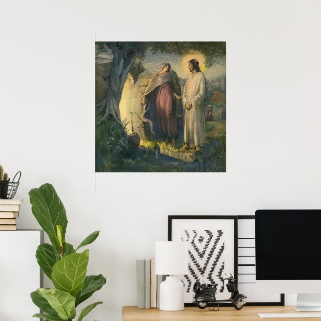 Jesus Christ Risen by the Tomb by ML Greer Poster (Home Office)