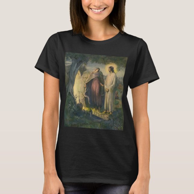 Jesus Christ Risen by the Tomb by ML Greer T-Shirt (Front)