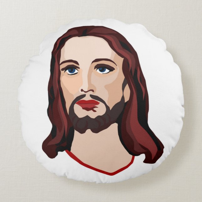 JESUS CHRIST ROUND CUSHION (Front)