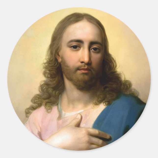 Jesus Christ Round Sticker  (Front)