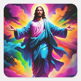 Jesus Christ’s Resurrection Square Sticker