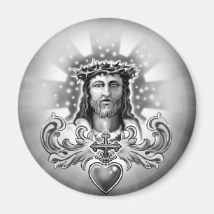 Jesus Christ Sacred Heart Design Magnet