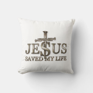 Jesus Christ Saved My Life Gift For Women Men Cushion
