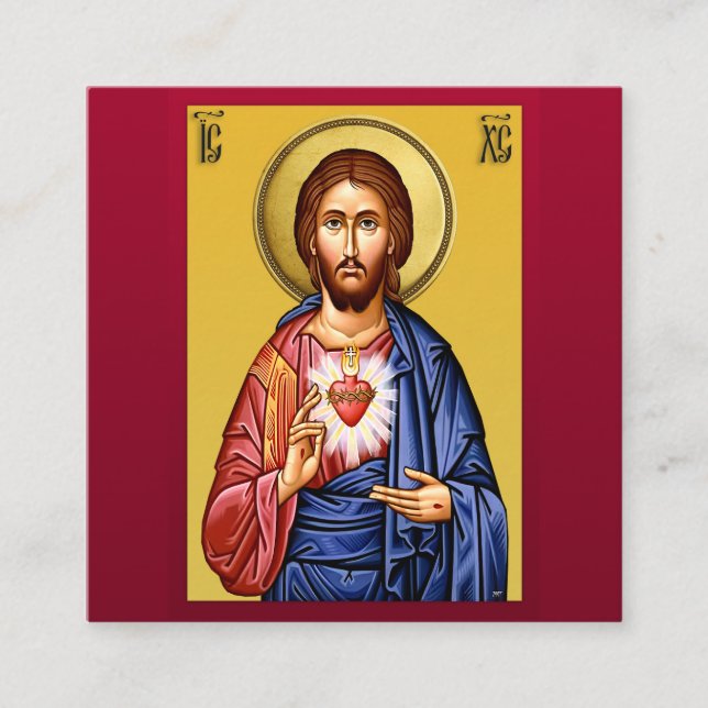 Jesus Christ son of God new Square Business Card (Front)