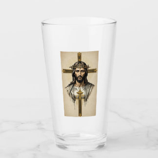 Jesus Christ Spiritual Art Glass Tumbler