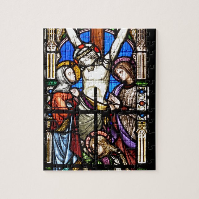 Jesus Christ Stained Glass Jigsaw Puzzle (Vertical)