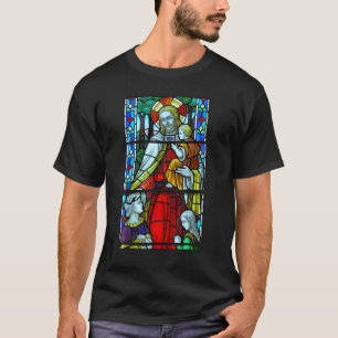Jesus Christ Stained Glass Window Church God Chris T-Shirt