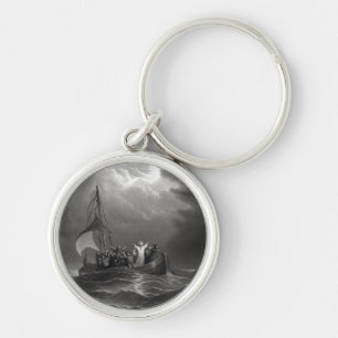 Jesus Christ Stills the Tempest Key Ring