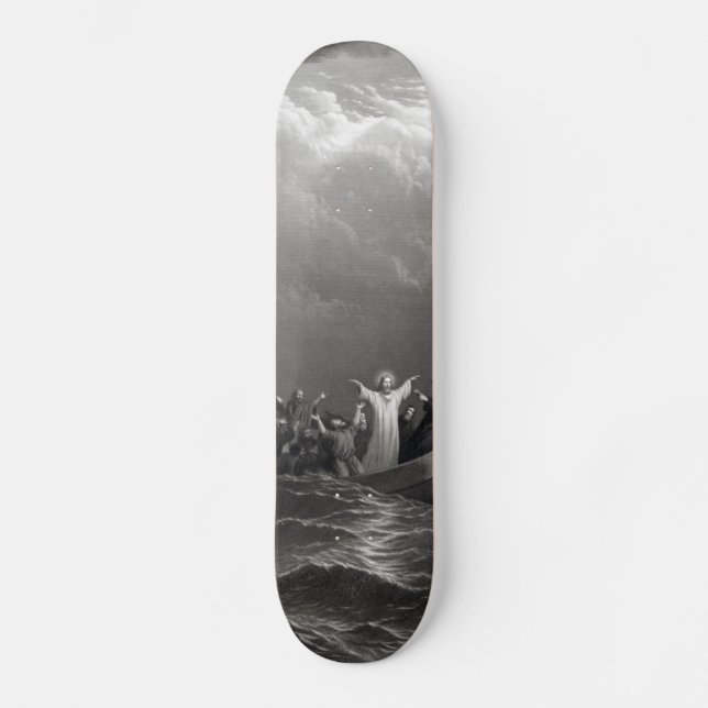 Jesus Christ Stills the Tempest Skateboard (Front)