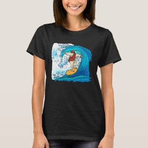 Jesus Christ Surfing Summer Surfer Surfboard T-Shirt