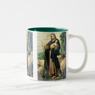 JESUS CHRIST THE GOOD SHEPHERD Two-Tone COFFEE MUG