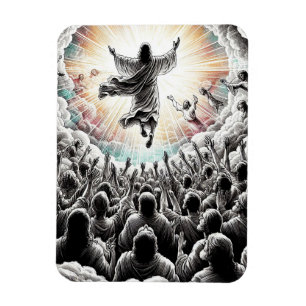 Jesus Christ The Rapture Religious Christian Art Magnet