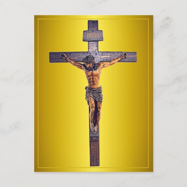 Jesus Christ the Saviour Crucifix Postcard (Front)