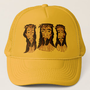 Jesus Christ Thorn Crown Folk art Painting Trucker Hat