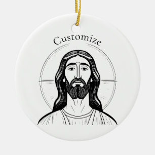 Jesus Christ Thunder_Cove Ceramic Tree Decoration