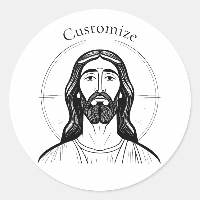 Jesus Christ Thunder_Cove Classic Round Sticker (Front)