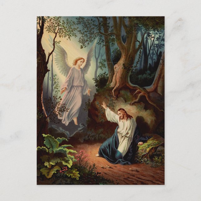 Jesus Christ with angel  Postcard (Front)