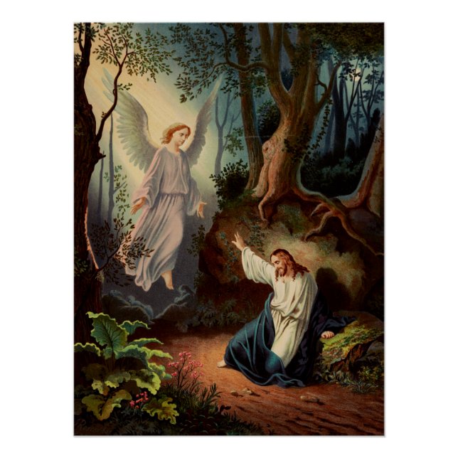 Jesus Christ with angel  Poster (Front)