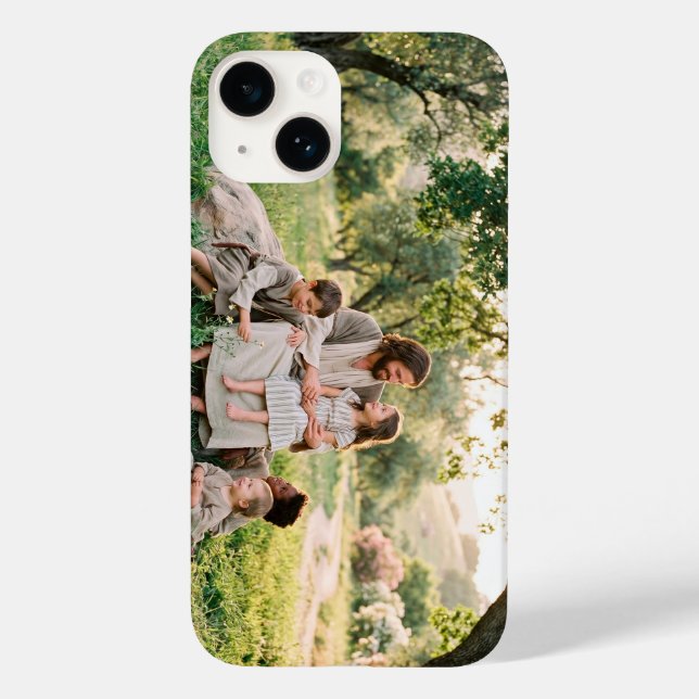 Jesus Christ with Children Blessing iPhone Case (Back)