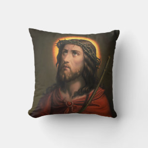 Jesus Christ with Crown of Thorns Cushion