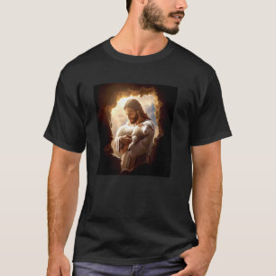 Jesus Christ with Lamb Catholic Christian Art Des T-Shirt