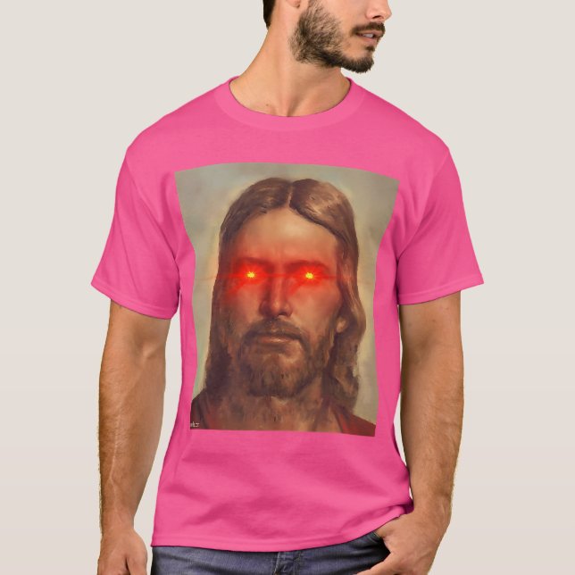 Jesus Christ With Red Eyes T-Shirt (Front)