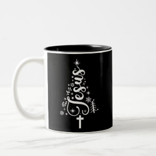Jesus Christian Christmas Bible Verse Faith  Two-Tone Coffee Mug