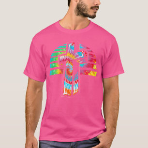 Jesus Christian Cross Tie Dye Rainbow Religious Bi T-Shirt
