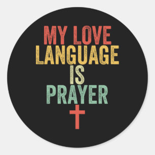Jesus Christian Easter Shirt My Love Language Is P Classic Round Sticker