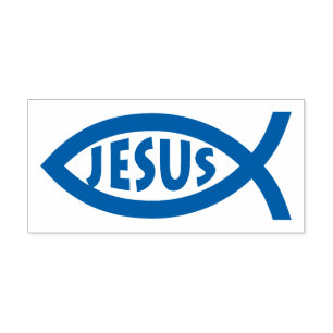 Jesus Christian Fish Symbol Self-inking Stamp