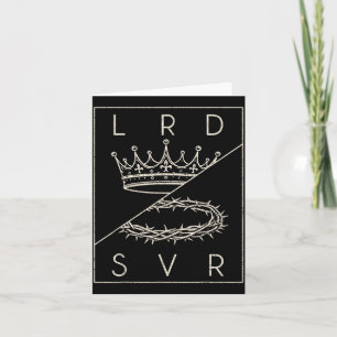 Jesus Christian Lord and Saviour Retro for Men Card