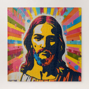 Jesus Christian Pop Art Jigsaw Puzzle