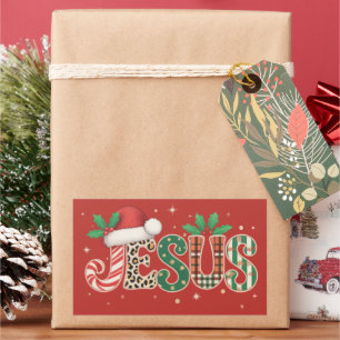 Jesus Christian Religious Saying Faith Bible Verse Rectangular Sticker