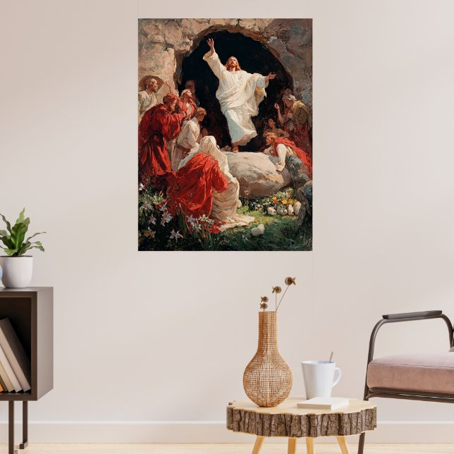 Jesus Christing Rising from Tomb, Poster (Living Room 3)