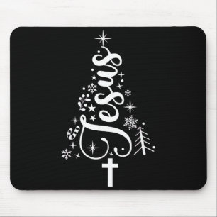 Jesus Christmas Tree Bible Verse  Mouse Pad