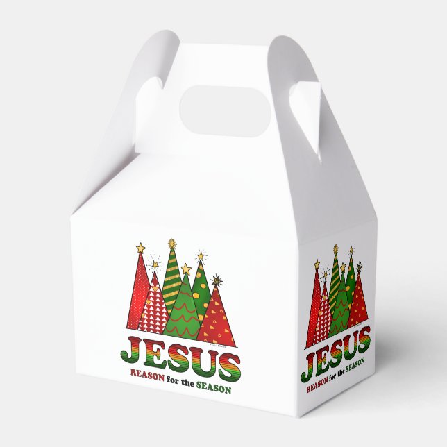Jesus Christmas Trees Favour Box (Front Side)