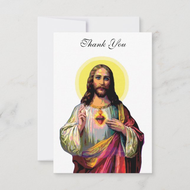 Jesus Christus in Pop Art Style  Thank You Card (Front)