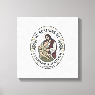 Jesus Chronic Illness Encouragement T-Shirt Inspir Canvas Print