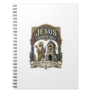 Jesus Church Bell Jesus Church Bell Christian Fait Notebook