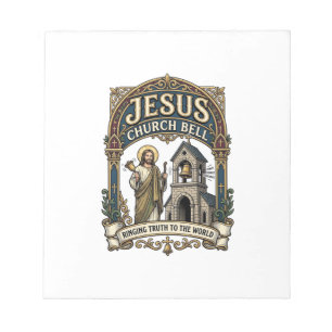 Jesus Church Bell Jesus Church Bell Christian Fait Notepad