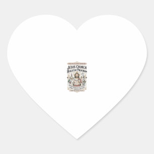 Jesus Church Bulletin Program Jesus Church Bulleti Heart Sticker
