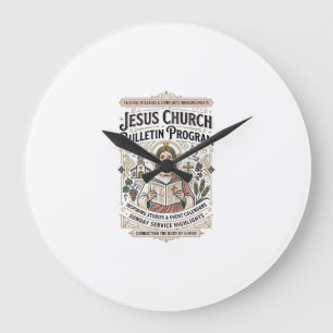 Jesus Church Bulletin Program Jesus Church Bulleti Large Clock