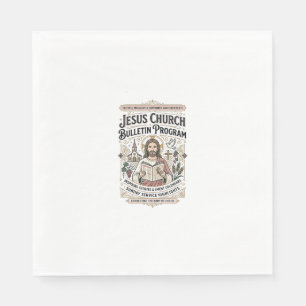 Jesus Church Bulletin Program Jesus Church Bulleti Napkin