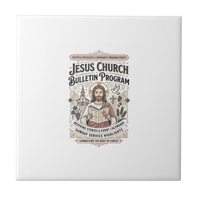 Jesus Church Bulletin Program Jesus Church Bulleti Tile (Front)