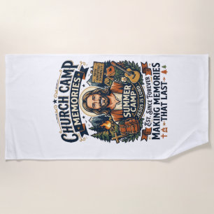 Jesus Church Camp VBS Nostalgia Shirt Faith Based Beach Towel